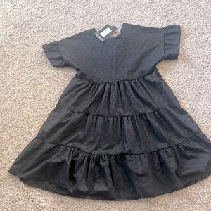 Black short sleeve dress